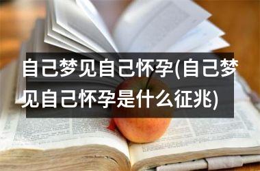 <h3>自己梦见自己怀孕(自己梦见自己怀孕是什么征兆)