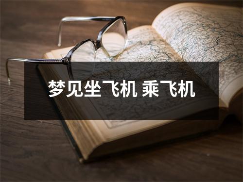 梦见坐飞机乘飞机