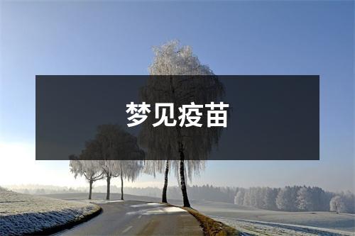 梦见疫苗