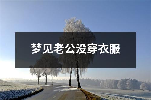 <h3>梦见老公没穿衣服