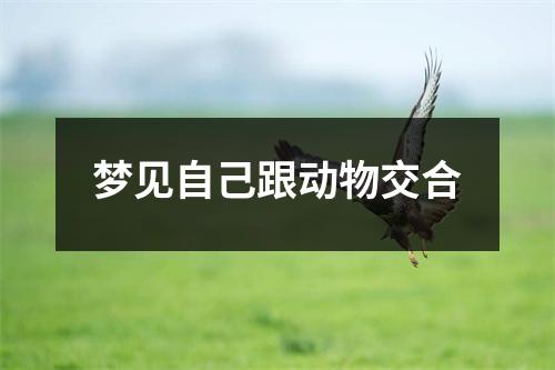 梦见自己跟动物交合