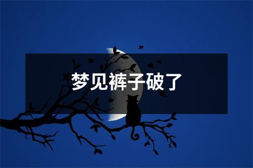 梦见裤子破了