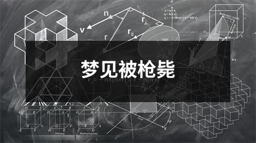 <h3>梦见被枪毙