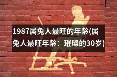 <h3>1987属兔人旺的年龄(属兔人旺年龄：璀璨的30岁)