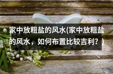 家中放粗盐的风水(家中放粗盐的风水，如何布置比较吉利？)