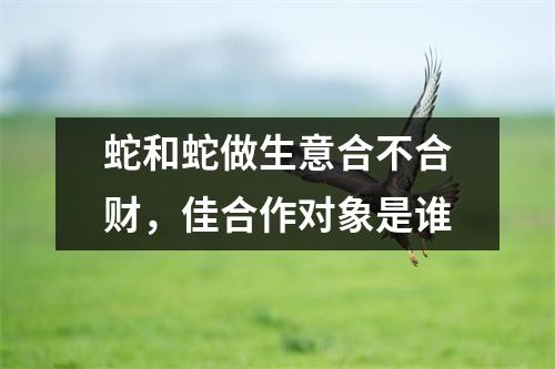 <h3>蛇和蛇做生意合不合财，佳合作对象是谁