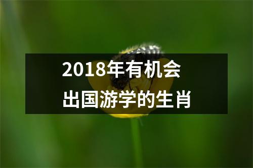 2018年有机会出国游学的生肖