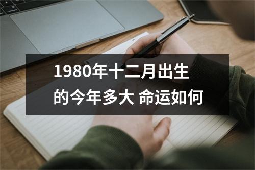 1980年十二月出生的今年多大命运如何