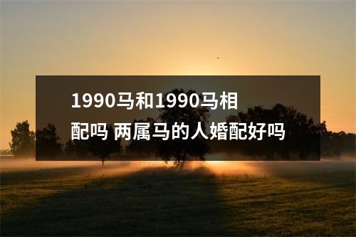 <h3>1990马和1990马相配吗两属马的人婚配好吗