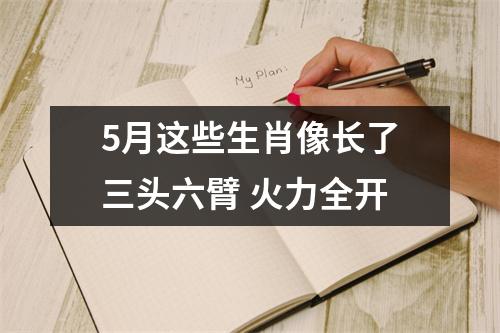 <h3>5月这些生肖像长了三头六臂火力全开