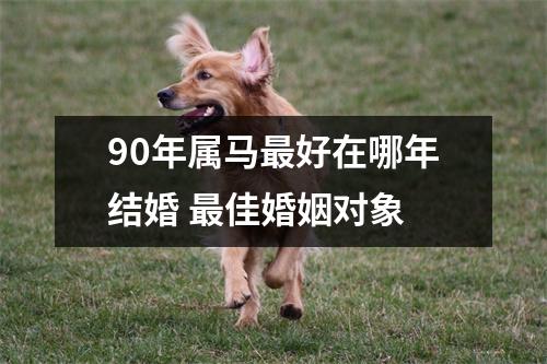 90年属马好在哪年结婚佳婚姻对象