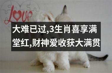 <h3>大难已过,3生肖喜享满堂红,财神爱收获大满贯