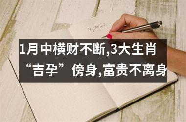 <h3>1月中横财不断,3大生肖“吉孕”傍身,富贵不离身