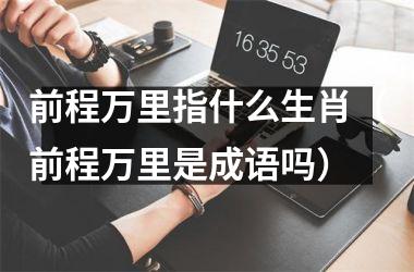 <h3>前程万里指什么生肖（前程万里是成语吗）