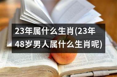 <h3>23年属什么生肖(23年48岁男人属什么生肖呢)