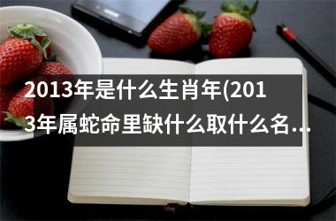 <h3>2013年是什么生肖年(2013年属蛇命里缺什么取什么名字)