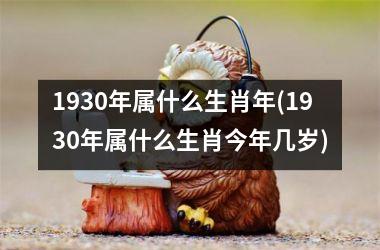 <h3>1930年属什么生肖年(1930年属什么生肖今年几岁)