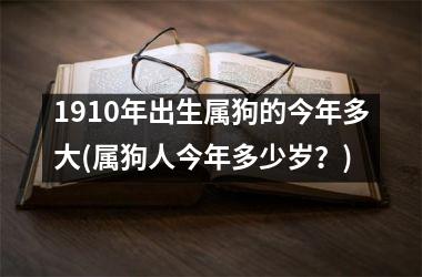 <h3>1910年出生属狗的今年多大(属狗人今年多少岁？)