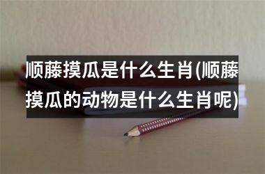 顺藤摸瓜是什么生肖(顺藤摸瓜的动物是什么生肖呢)