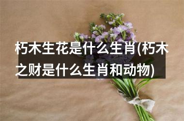 <h3>朽木生花是什么生肖(朽木之财是什么生肖和动物)