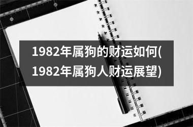 1982年属狗的财运如何(1982年属狗人财运展望)