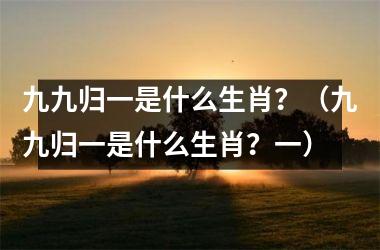 九九归一是什么生肖？（九九归一是什么生肖？一）