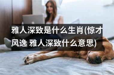 雅人深致是什么生肖(惊才风逸 雅人深致什么意思)