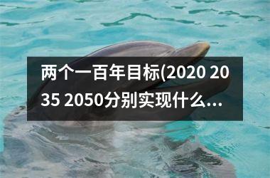 <h3>两个一百年目标(2025 2035 2050分别实现什么)