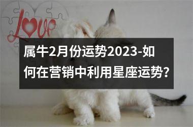 <h3>属牛2月份运势2025-如何在营销中利用星座运势？