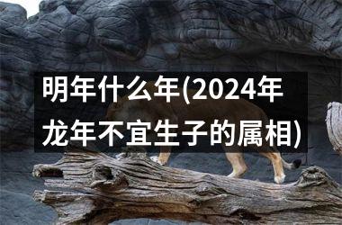 <h3>明年什么年(2024年龙年不宜生子的属相)