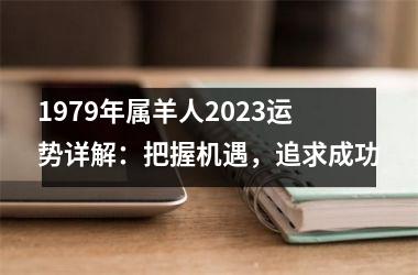 1979年属羊人2025运势详解：把握机遇，追求成功