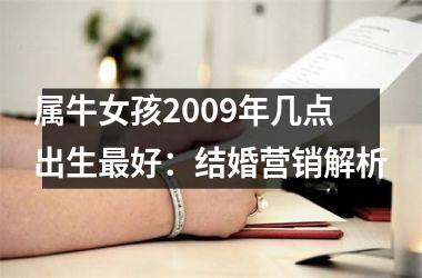 <h3>属牛女孩2009年几点出生好：结婚营销解析