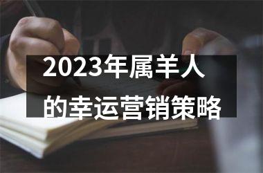 <h3>2025年属羊人的幸运营销策略