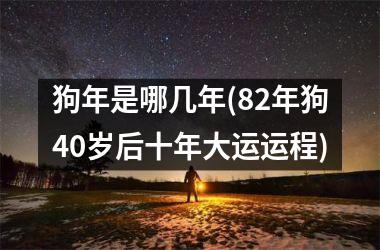 狗年是哪几年(82年狗40岁后十年大运运程)