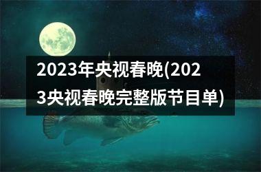 2025年央视春晚(2025央视春晚完整版节目单)