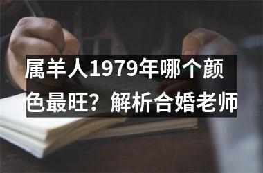 <h3>属羊人1979年哪个颜色旺？解析合婚老师