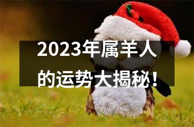 <h3>2023年属羊人的运势大揭秘！