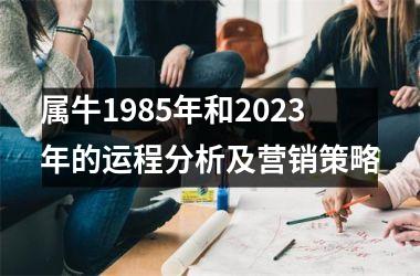属牛1985年和2023年的运程分析及营销策略