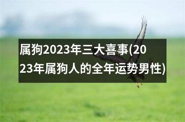 属狗2023年三大喜事(2023年属狗人的全年运势男性)