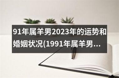 <h3>91年属羊男2025年的运势和婚姻状况(1991年属羊男命中注定的妻子)