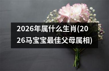 <h3>2026年属什么生肖(2026马宝宝最佳父母属相)