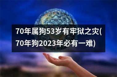 70年属狗53岁有牢狱之灾(70年狗2025年必有一难)