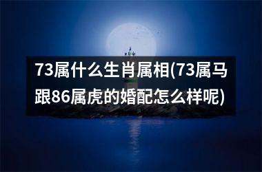 <h3>73属什么生肖属相(73属马跟86属虎的婚配怎么样呢)