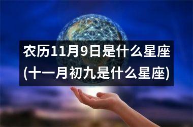 <h3>农历11月9日是什么星座(十一月初九是什么星座)