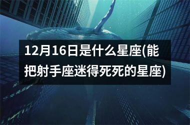 12月16日是什么星座(能把射手座迷得死死的星座)