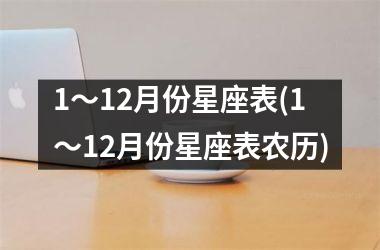 <h3>1～12月份星座表(1～12月份星座表农历)