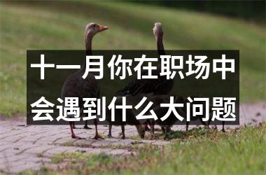 <h3>十一月你在职场中会遇到什么大问题