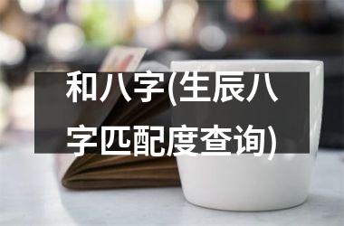 和八字(生辰八字匹配度查询)