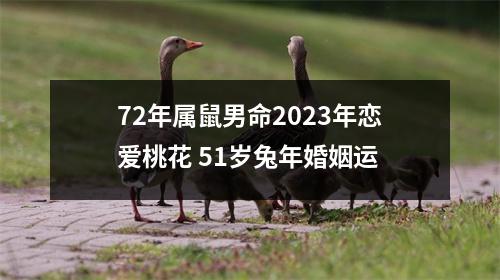 72年属鼠男命2025年恋爱桃花51岁兔年婚姻运