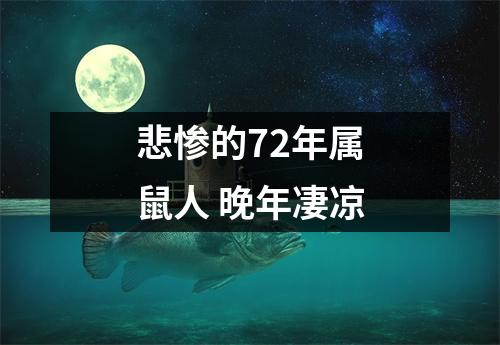 悲惨的72年属鼠人晚年凄凉